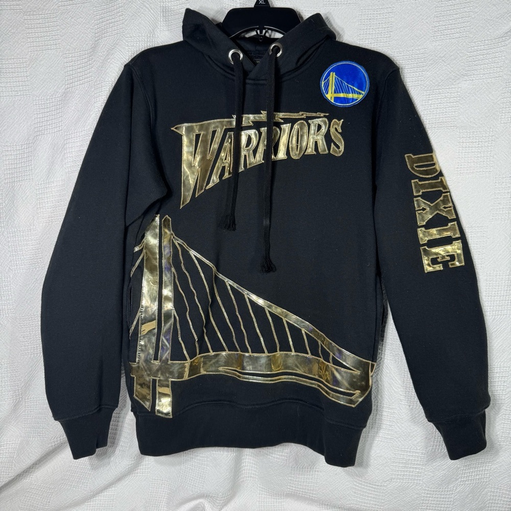 Golden State Warriors Lewis 2 Black‎ and Gold Hoodie Youth XL